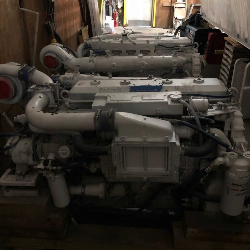 Pair Detroit 6-71TI Marine Engines - REBUILT 435hp
